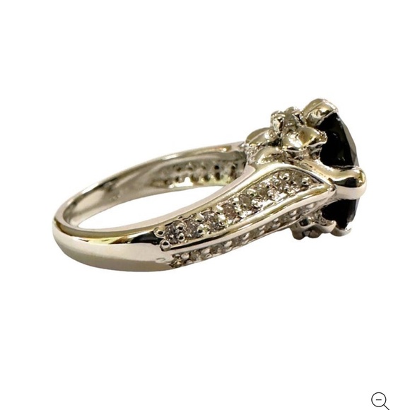 Sapphire 3.20 Carat Deep Blue Ring - Picture 4 of 6